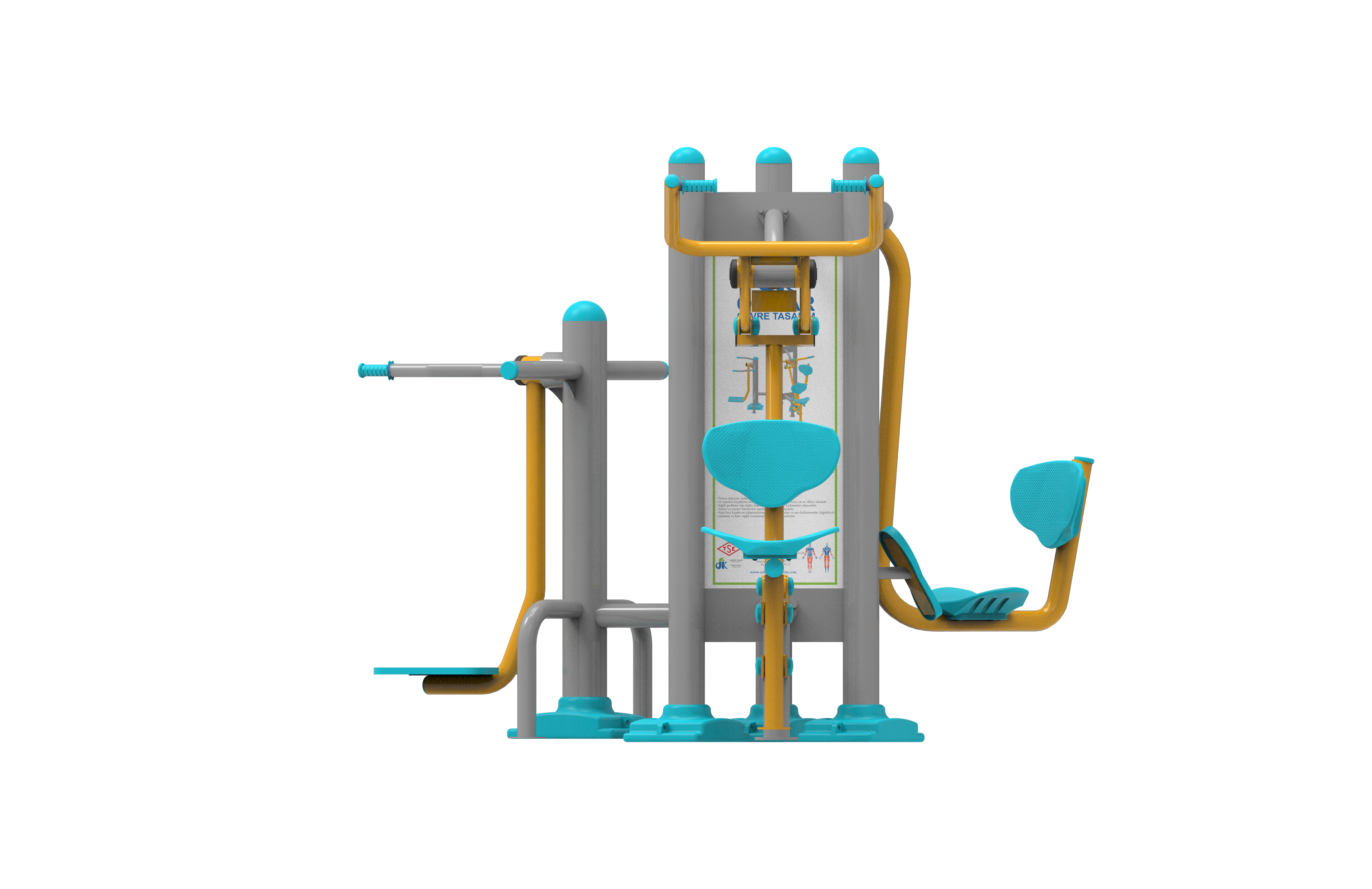Yan Salinim Vucut Gelistirme ve Bacak Calistirma Aleti PF-304 | Dış Mekan Spor Aletleri | Erse Kent Mobilyaları